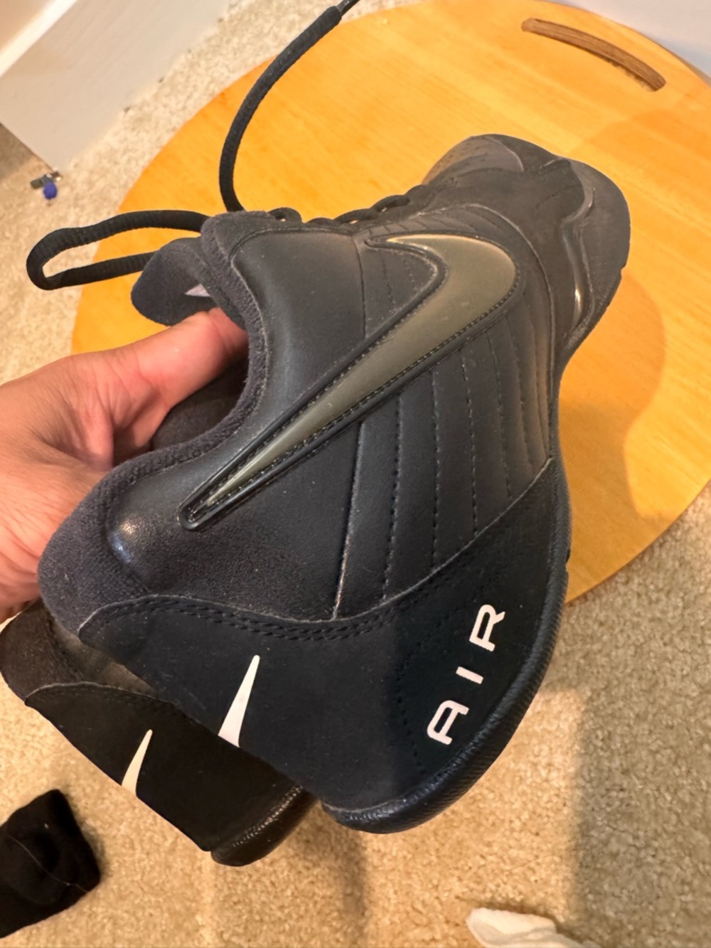 Nike Men’s Black/White Athletic Sneakers with Air Branding